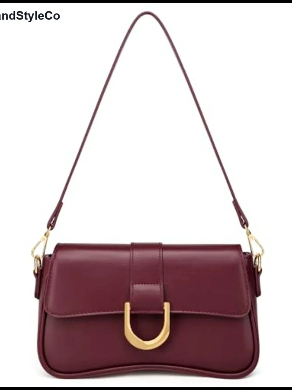 Vegan Leather Small Shoulder Bag Retro Hobo Convertible Clutch